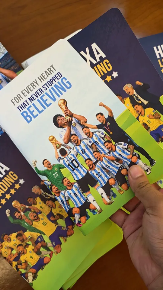Argentina and Brazil notebooks close up